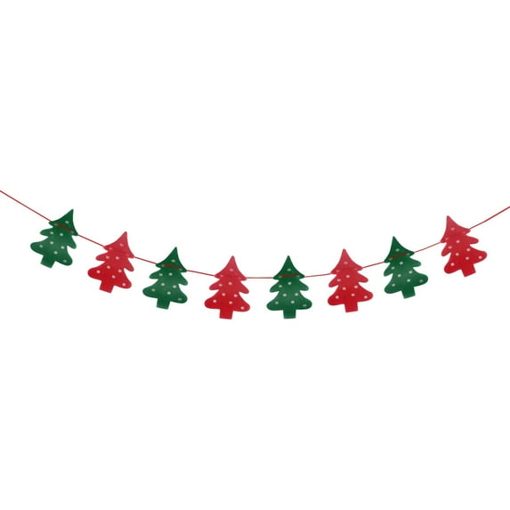 putnchl Christmas Decoration Supplies, Hanging Flags, Scene Arrangement, Non-Woven Fabric, Flag Pulling