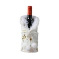 thumbnail image 1 of putnchl Christmas Decoration Wine Bottle Cover Restaurant Dress Up Champagne Red Wine Bag Scene Layout Snowflake Wine Cover, 1 of 4