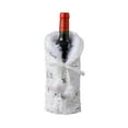 thumbnail image 1 of putnchl Christmas Decoration Wine Bottle Cover Restaurant Dress Up Champagne Red Wine Bag Scene Layout Snowflake Wine Cover, 1 of 4