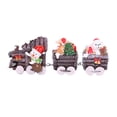 thumbnail image 1 of putnchl Christmas Decorations Wooden House Small Train Gift Resin Statue Decoration, 1 of 2