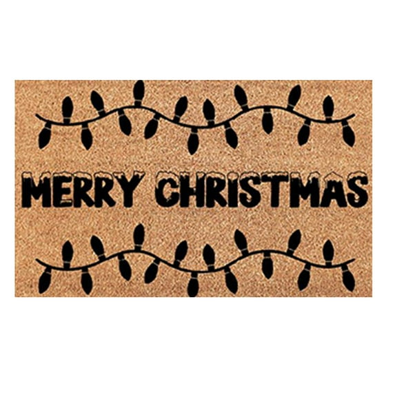 putnchl Christmas Festival Decoration Front Door Carpet Indoor Outdoor Anti-Skid Mat