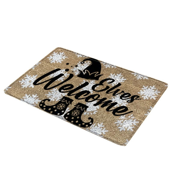 putnchl Christmas Festival Decoration Front Door Carpet Indoor Outdoor Anti-Skid Mat