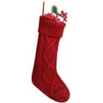 thumbnail image 1 of putnchl Christmas Holiday Knitted Stocking Hanging Crochet Stock Tree Ornament Decor, 1 of 1