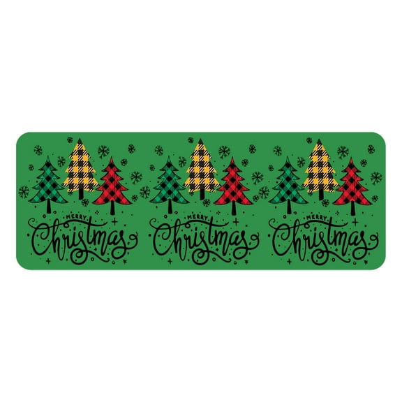putnchl Christmas Kitchen Anti-slip Mat Carpet Flannel Doormat