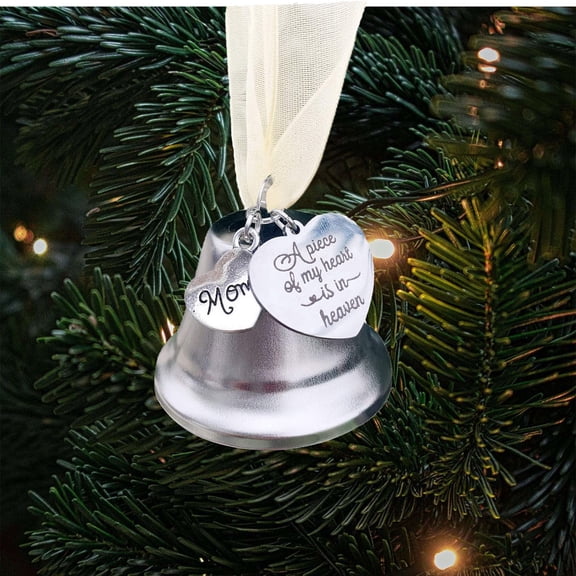 putnchl Christmas Love Bell A Piece Of My Heart Is In Heave Christmas Pendant Memorial Ornament