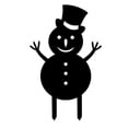 thumbnail image 1 of putnchl Christmas Metal Silhouette, Snowman Yard Sign, Metal Pile Decorations Party Outdoor Yard Sign Christmas Decorations, 1 of 4