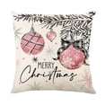 thumbnail image 1 of putnchl Christmas Pillow Covers - 18x18 Inch Set of 1, Pink Santa Snowman Tree Throw Pillow Covers, Winter Holiday Cushion Case Decoration for Sofa Couch, 1 of 3