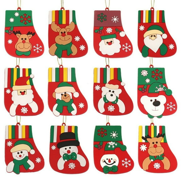 putnchl Christmas Stockings, Christmas Tree Decorations, Pendants, Christmas Stocking Decorations, Gifts, Soft Rubber Gingerbread Men, Snowmen.