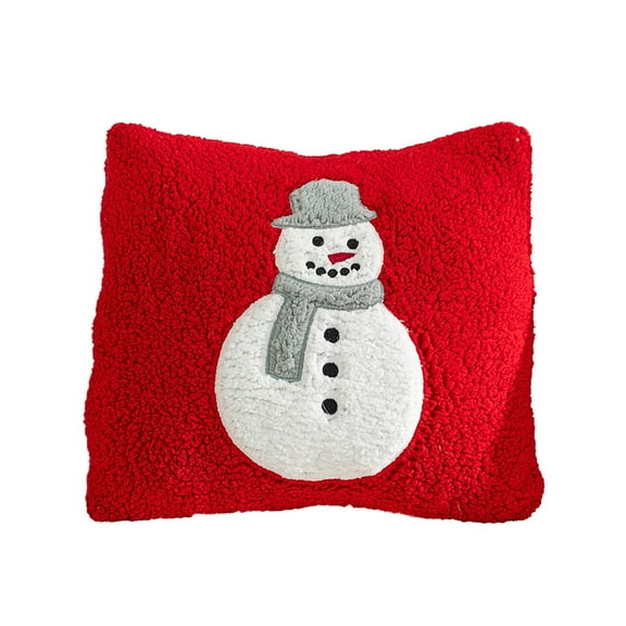 putnchl Christmas Throw Pillow Shu Cotton Velvet Holiday Decorative Cushion