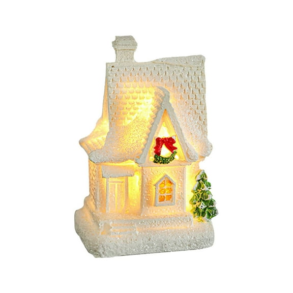 putnchl Christmas Village Light Up, LED Light Up White, Christmas Village, Christmas, Home Interior Decoration