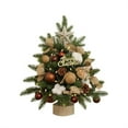 thumbnail image 1 of putnchl Desktop Christmas Tree, 18'' Table Top Christmas Tree With Wooden Base, Prelit Christmas Tree With Decorations For Indoor, 1 of 4
