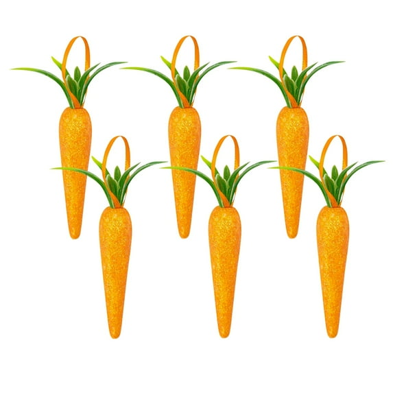 putnchl Easter Carrot Hanging Ornaments-6PCS Artificial Carrot,Realistic Thanksgiving Carrots Hanging Pendant For Tree