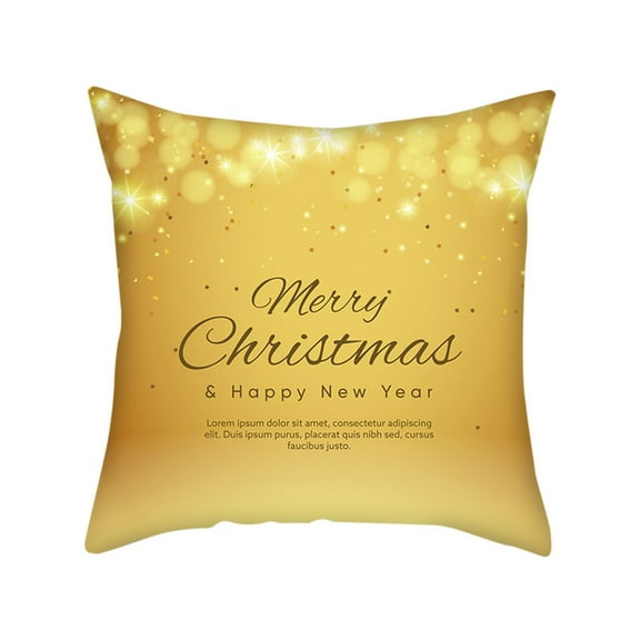 putnchl Gold Merry Christmas Cases Sofa Cushion Cover Home Decoration