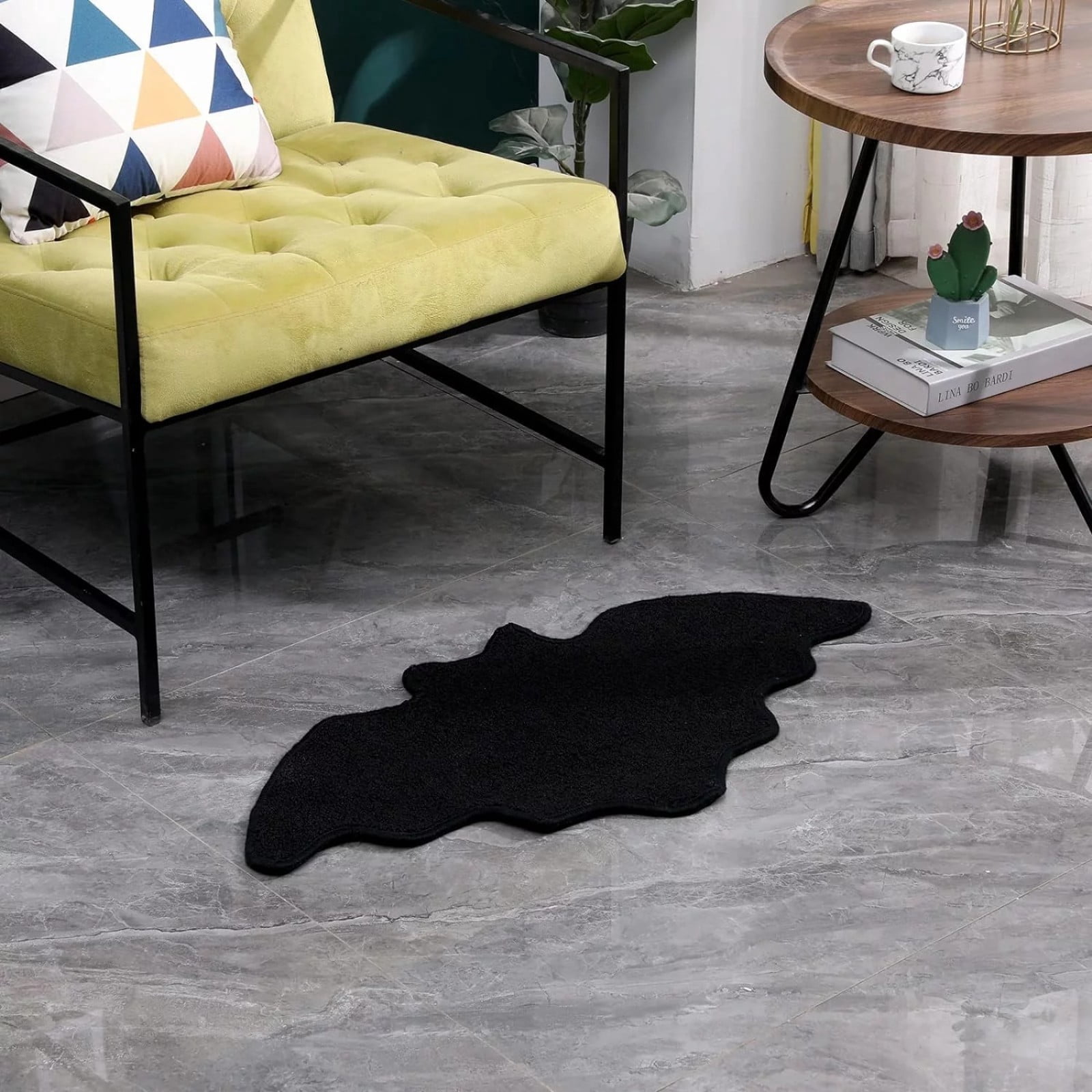 putnchl Halloween Bats Bathroom Rug Black Gothic Goth Gifts Room ...