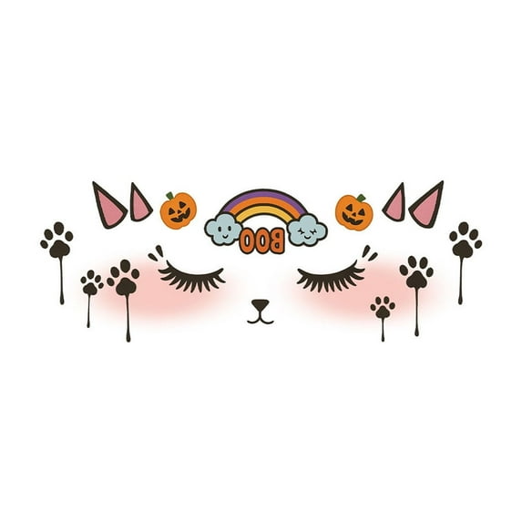 putnchl Halloween Colorful Makeup Face Stickers Halloween Holiday Party Show Temporary Face Stickers