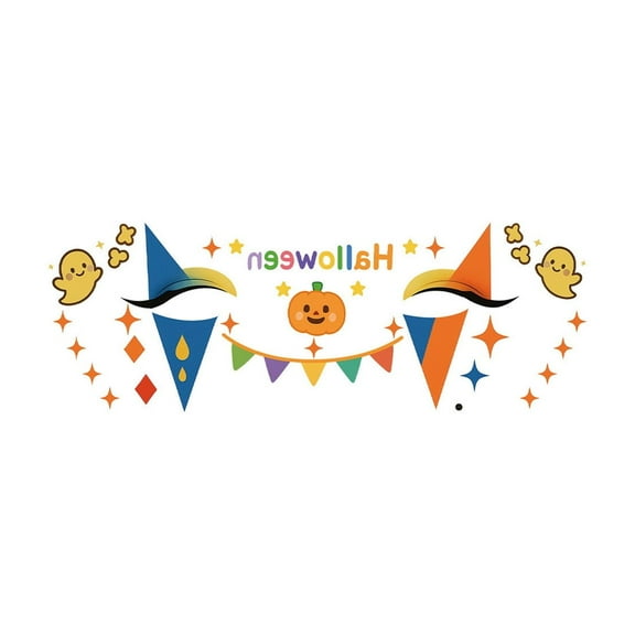 putnchl Halloween Colorful Makeup Face Stickers Halloween Holiday Party Show Temporary Face Stickers