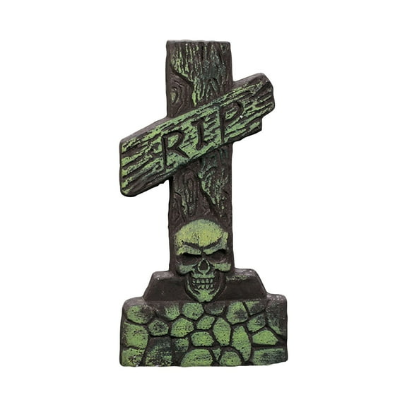 putnchl Halloween Foam Cemetery Headstone, Halloween Tombstone Outdoor Decoration For Grave Decoration With 12 Metal Stakes For Cemetery Yard Party Decoration