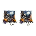 thumbnail image 1 of putnchl Halloween New Horror Pumpkin Black Skeleton Sticker Bedroom Living Room Background Holiday Decoration Wall Sticker, 1 of 3