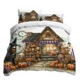 thumbnail image 1 of putnchl Halloween Three-piece Bedding Set Quilt Cover Pillowcase Brushed Fabric Thickened, 1 of 4