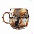 thumbnail image 1 of putnchl Haunted House Road Halloween Black Animal Mug, 1 of 5