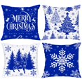thumbnail image 1 of putnchl Merry Christmas, Throw Pillow Cover, 18 X 18 Inch, Winter Holiday, Cushion Cover Sofa Decoration, Christmas Tree, 1 of 5