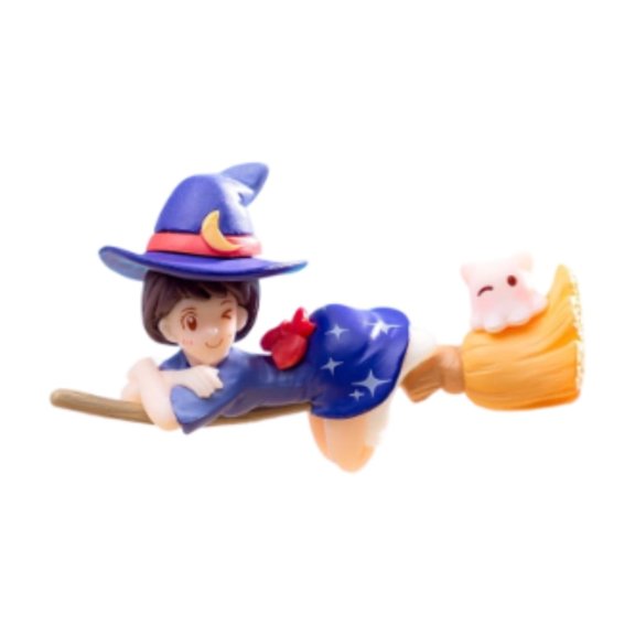 putnchl Micro-landscape Creative Halloween Witch DIY Decoration Accessories Mini-knickknacks