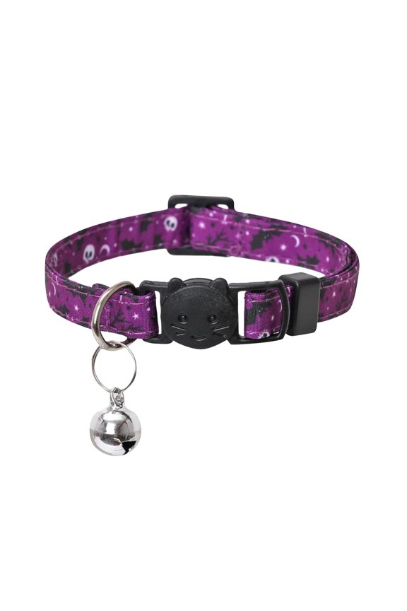 Pet Collar Festival Detachable Bow Collar Holiday Printing Pattern Dog Collar Halloween Cat Collar