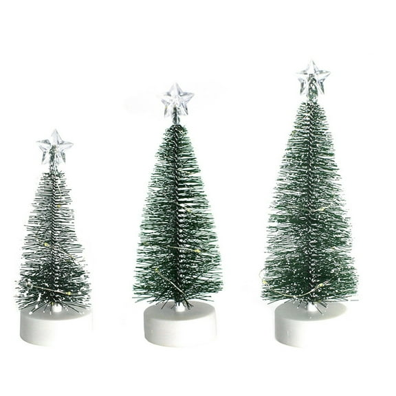 putnchl Small Christmas Tree With Lights,Christmas Tree Table Top Decorations, Desktop Miniature Pin-e Tree Xmas Holiday Decor