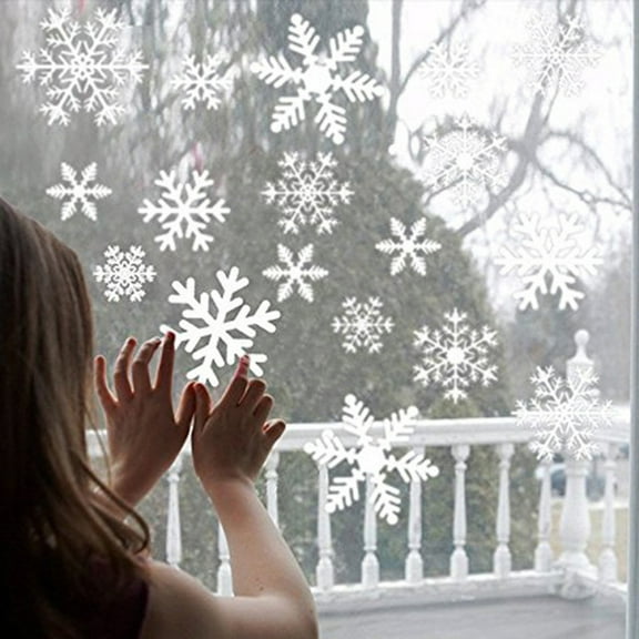 putnchl Snowflake Decor Christmas Wall Sticker Home DIY Decals For Door And Window