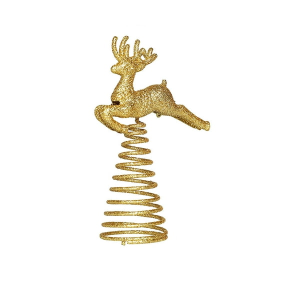 putnchl Spring Running Deer Christmas Tree Top Ornament Topper Party Decoration