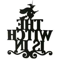 putnchl The Witch Is In Halloween Hanging Sign Door Hanging Halloween Decoration
