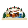thumbnail image 1 of putnchl Wooden Christmas LED Light Ornaments Christmas Scene Decoration Home Semi-circular Creative Decoration Festive Atmosphere Lights, 1 of 4