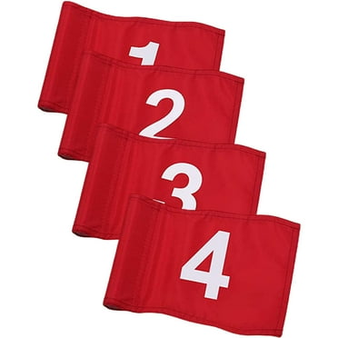 putting green flags 4Pcs Numbered Golfs Flags Golfing Flags Golfs Targeting Flags Wear-resistant Golfs Flags