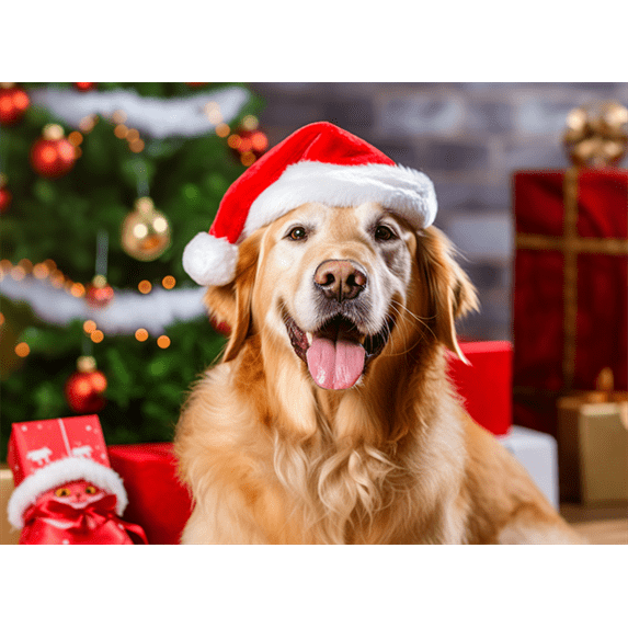 puzzles 300 pieces for adults Merry Christmas Christmas dog puppy Challenging Puzzle Perfect for Game Nights - Finished Puzzle Size is 14.9'' x 10.2''
