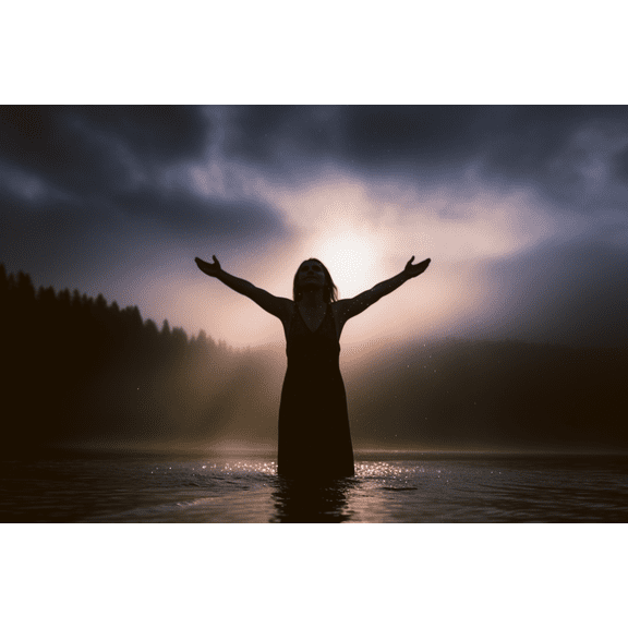 puzzles 300 pieces for adults African American Black Woman Mystic Lake wooden Challenging Puzzle Perfect for Game Nights 14.9'' x 10.2''