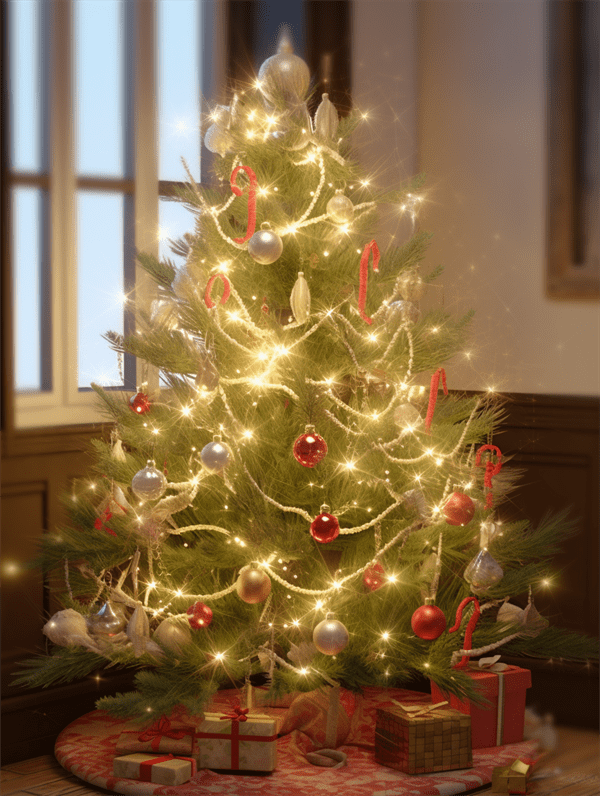 puzzles 300 pieces for adults Christmas tree Christmas lights Challenging Puzzle Perfect for Game Nights - Finished Puzzle Size is 14.9'' x 10.2''