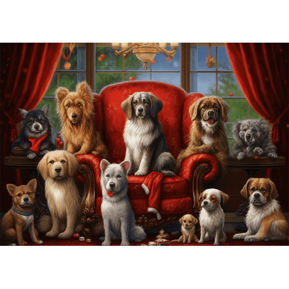puzzles for adults 200 pieces for adults Christmas party Company Love My Dogs puppy Formation wooden Challenging Puzzles Perfect for Game 13.9'' x 9.8''