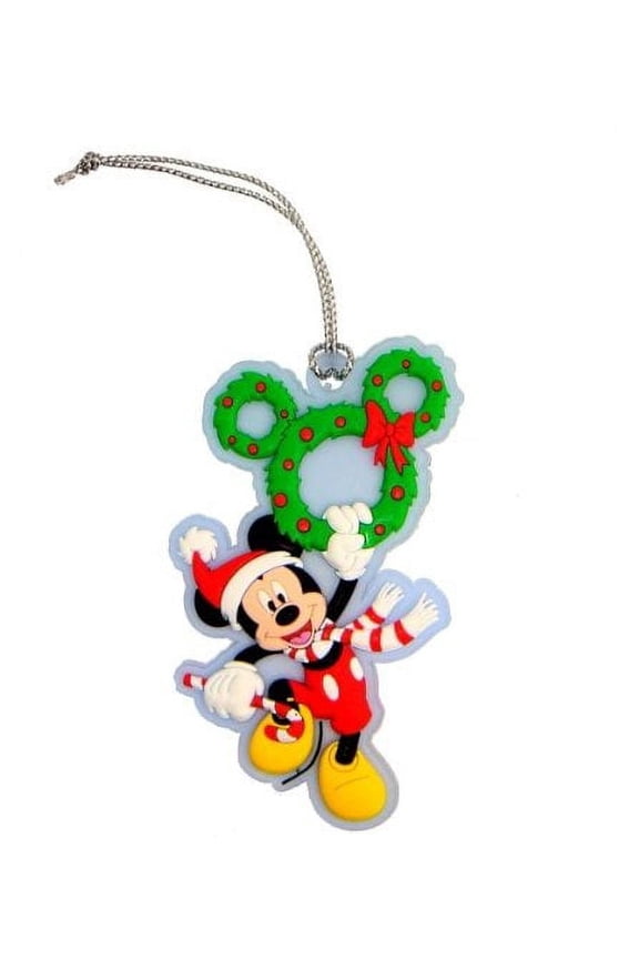 pvc key chain - disney - mickey mouse wreath soft touch 24883