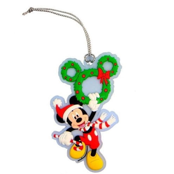 pvc key chain - disney - mickey mouse wreath soft touch 24883
