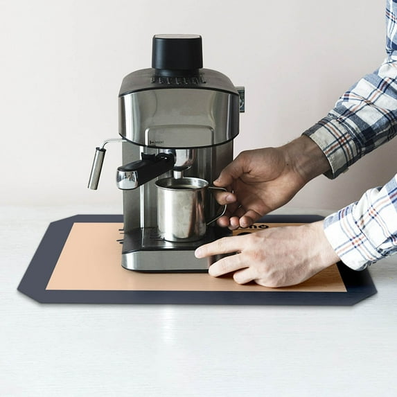 pvdgvd 1pc Coffee Mat, Hide Stain Absorbent Rubber Mat, Easy Clean, Drying Mat for Kitchen Counter Coffee Bar, Under Coffee Maker Machine