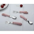 thumbnail image 1 of pvdgvd 304 Stainless Steel Children's Spoon Fork Set, Baby Food Supplement Tableware, Mirror Polished & Durable, 1 of 9