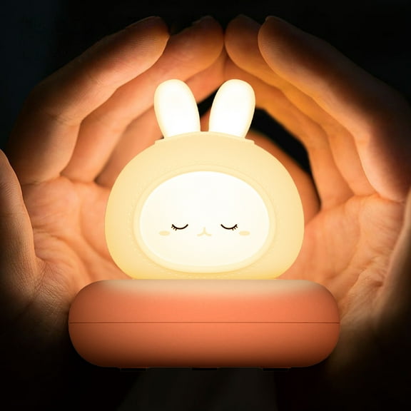 pvdgvd Children's Cute Night Light, USB Rechargeable with Adjustable Brightness, Soft Light & Safe Silicone Material, Portable for Kids Room Bedroom, Ideal Sleeping Companion Gift