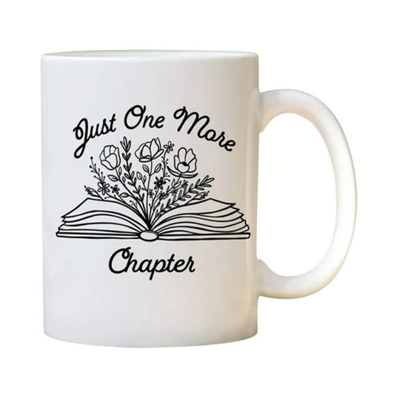 pvdgvd Floral Book Lover Ceramic Mug, 350ml for Librarian Teacher, Dishwasher & Microwave Safe, Ideal Gift