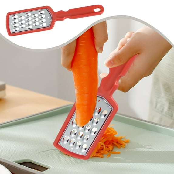 pvdgvd Handheld Cheese Grater - Soft Handle, Stainless Steel Shredder, Easy to Clean & Store - Lemon Zester Tool for Cheese, Spices, Ginger, Vegetables - Kitchen Grater, 1 Piece