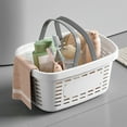 thumbnail image 1 of pvdgvd Household Plastic Sundries Storage Basket - Rectangular, Transparent, With Practical Handles, Multifunctional, Easy to Clean - For Desktop, Cabinet, Bathroom, 1 of 6