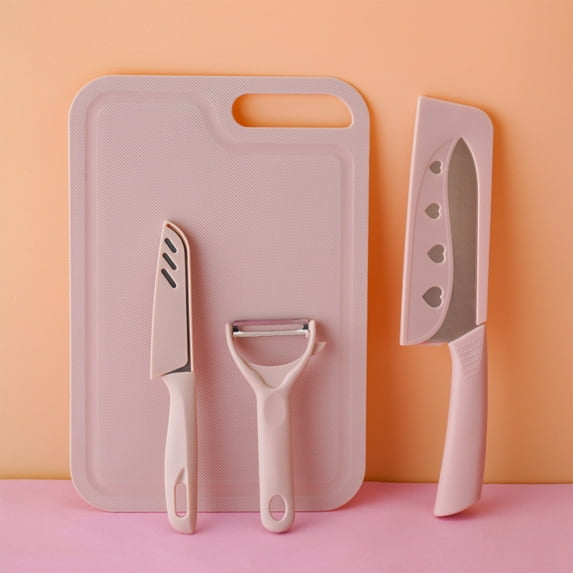 pvdgvd Kitchen Portable Knife Set - With Chopping Board, Fruit Knife, Scissors, Vegetable Knife, Paring Knife, Case - Multifunctional, Easy to Clean, 1 Piece