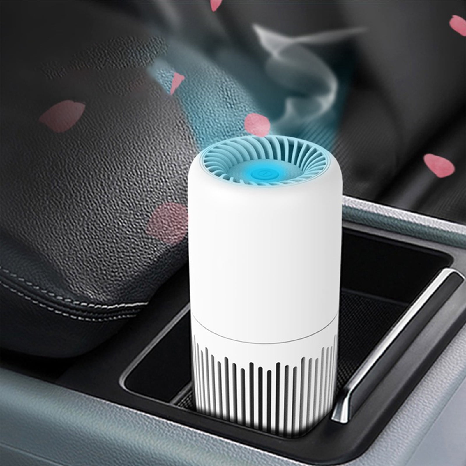 pvdgvd Mini Air Purifier, 3-Stage Filtration System with True HEPA Filter, Low Noise <25dB & USB Charging, Portable for Car Office Bedroom Small Spaces, Removes Smog Dirt Odors