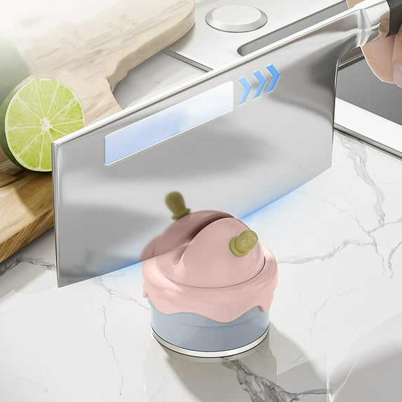 pvdgvd Multi Functional Knife Sharpener - Household Tool, 3 Stage Manual Sharpening Stick, Mini & Convenient, Ergonomic, Non-slip - for Kitchen Knives, Scissors - 1 Piece