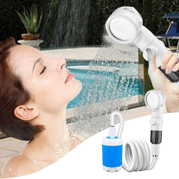 pvdgvd Outdoor Portable Rechargeable Shower Device, 5000mAh Battery for Camping Dormitory, Wireless Bath Shower Head with Filtration & 2 Gears Adjustment, Easy to Carry & Multi-Scenario Use