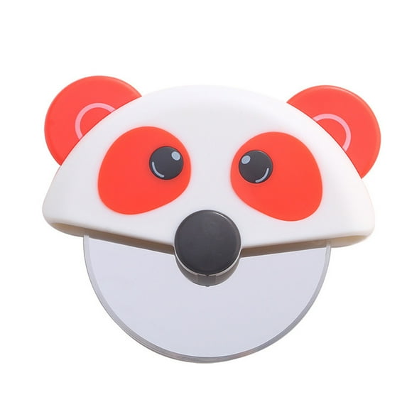 pvdgvd Puppy Plastic Roller Pizza Knife, ABS & Stainless Steel Cutter with 2.95in Blade, Effortless Cutting & Ergonomic Design, Compact & Dishwasher-safe for Home Parties